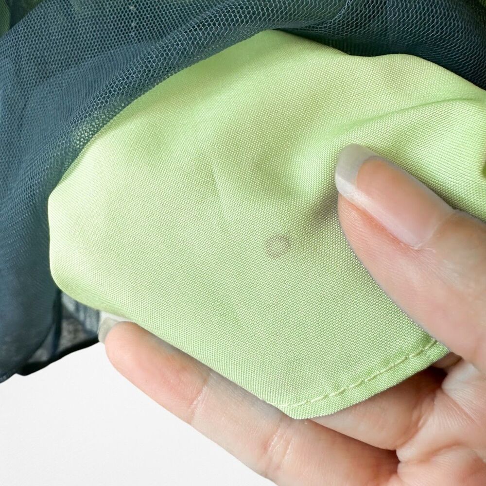 Vintage Y2K 90s Green Floral Halter Beaded Mesh Bodycon Maxi Prom Dress Size S - Picture 14 of 14